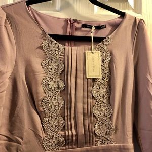 Pink lace front dress